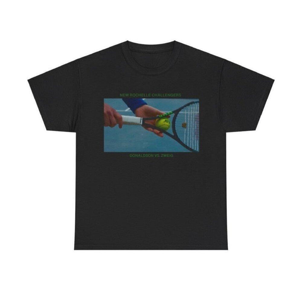 Challengers Movie Scene Tennis Drama Retro Style Graphic Black TShirt